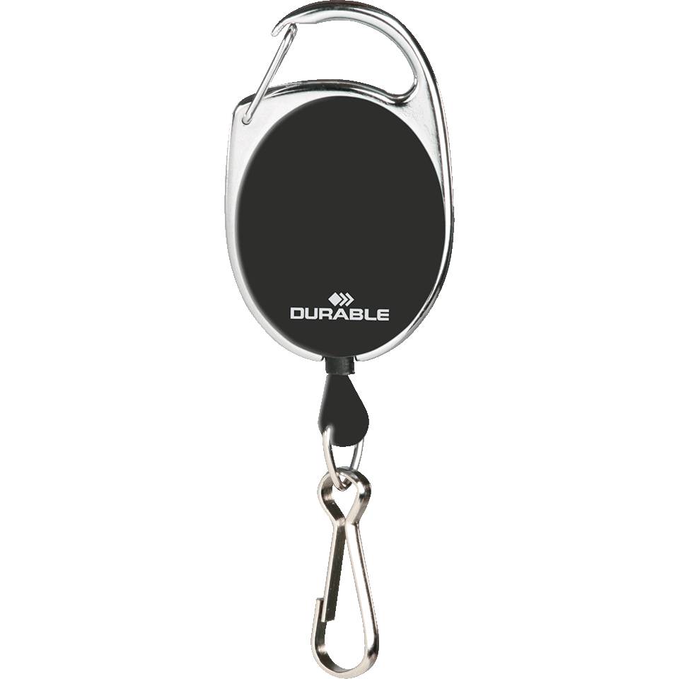 DURABLE Aufrollmechanismus Jojo Style, für Namensschilder, schwarz, 800mm, 5/VE