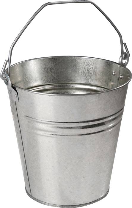 Eimer 12,5l Stahlblech,verz.silber D.300mm H.300mm