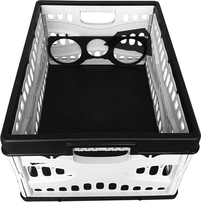 Klappbox L485xB345xH230mm Inh.35l m.2 Griffen u.Flaschenhalter schwarz-grau…