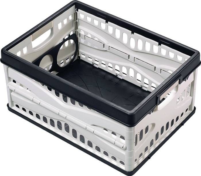 Klappbox L485xB345xH230mm Inh.35l m.2 Griffen u.Flaschenhalter schwarz-grau…