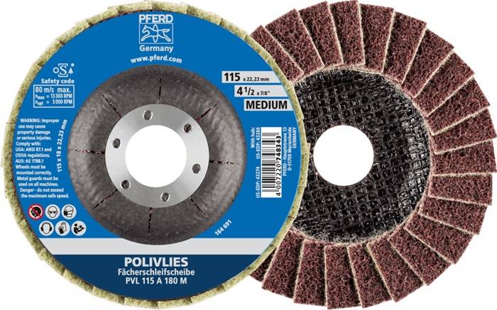 Fächerscheibe POLIVLIES Ø115xHmm K.mittel PFERD