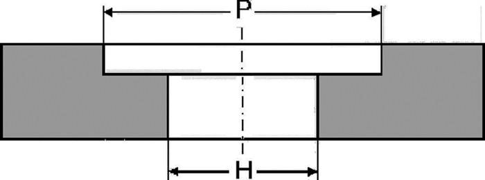 Schleifbockscheibe Ø200xB32x51mm 60 Form A m.Aussparung 110x16mm