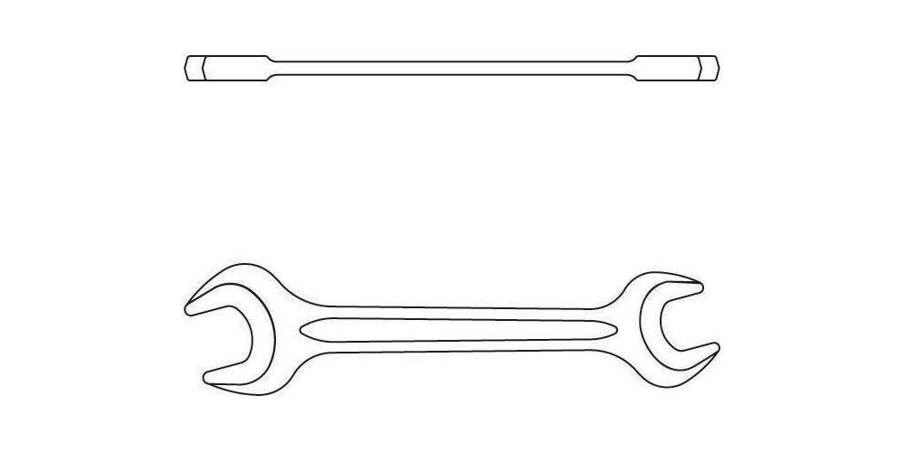 GEDORE Doppelmaulschlüssel 895 32x36 mm Länge 310 mm