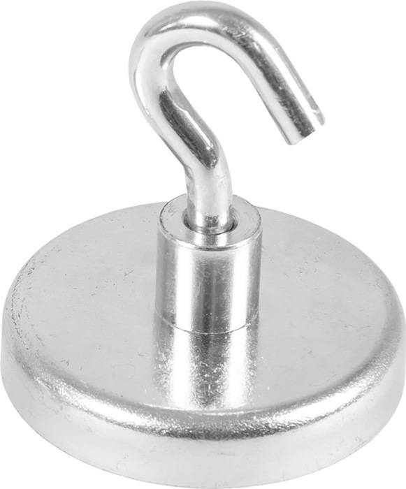 Kraftmagnet D.47mm verzinkt,m.Hak.5St./Karton