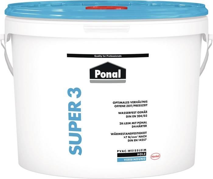 Holzleim Wasserfest/Super 3 10kg EN 204: D3 Eimer PONAL…