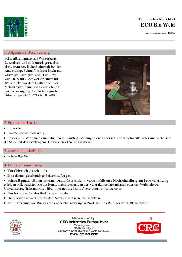 Schweißtrennmittel ECO BIO WELD 500 ml Spraydose CRC