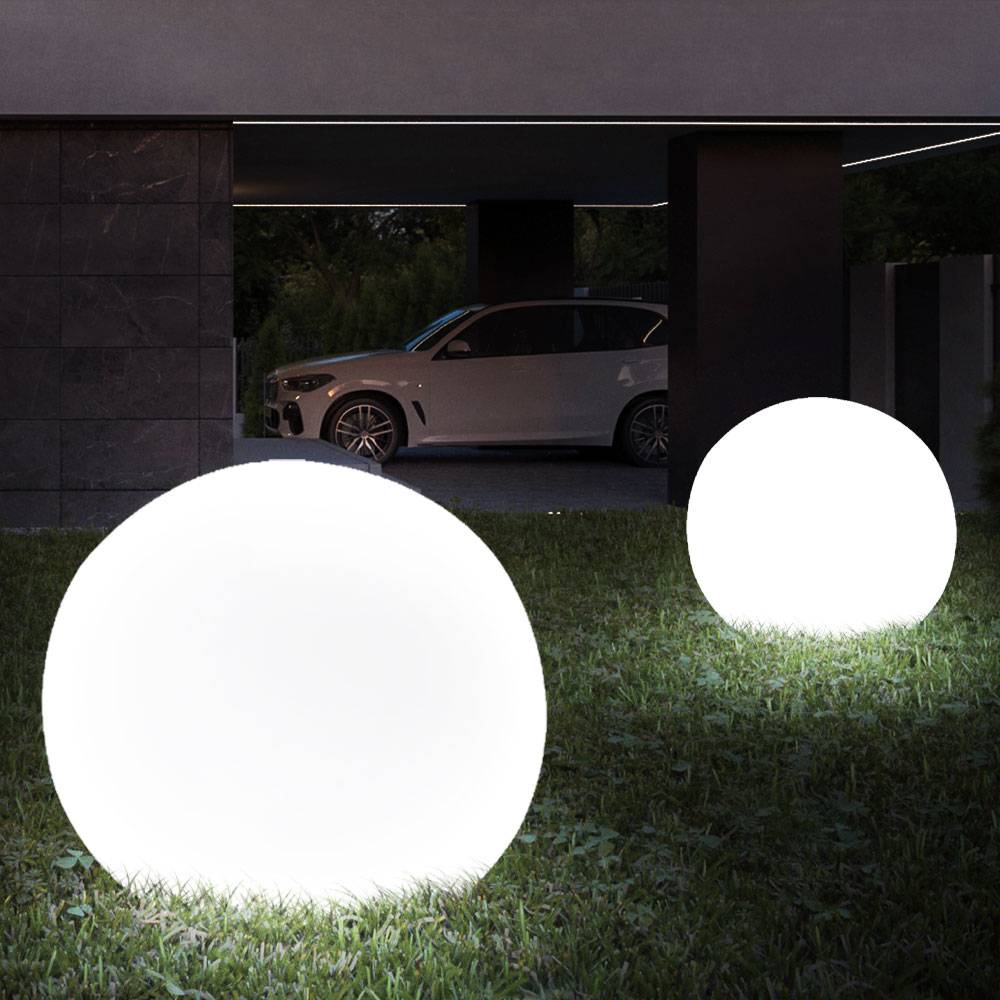 Solarleuchte Kugel Garten Kugelleuchte Solar LED Gartendeko Solarkugel für Außen 30 cm, mit Erdspieß, Leuchtdauer ca. 6-8 Stunden, H 70 cm, 2er Set