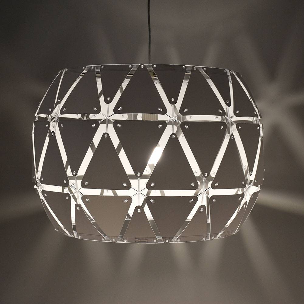 Design Pendel Leuchte dreieck Hänge Lampe weiß Steck Decken Strahler im Set inkl. LED Leuchtmittel