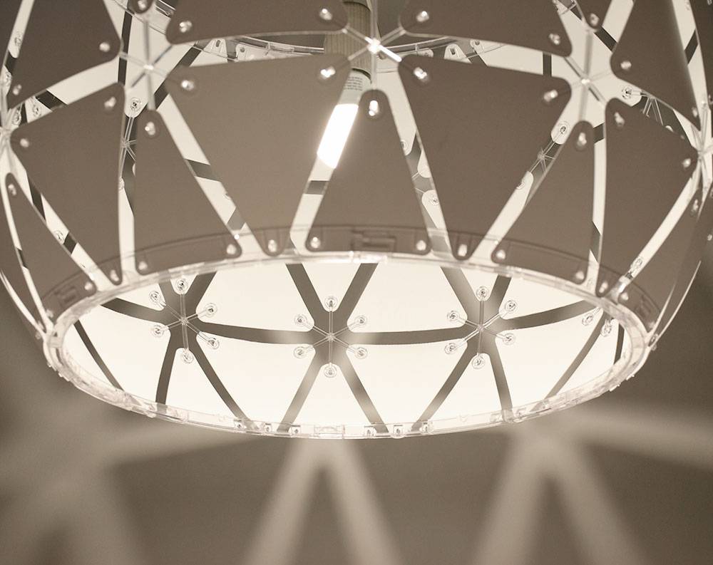 Design Pendel Leuchte dreieck Hänge Lampe weiß Steck Decken Strahler im Set inkl. LED Leuchtmittel