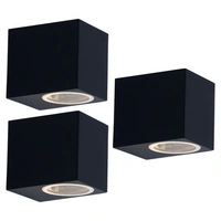 3er Set Außen Strahler Down Spot Lampen Fassaden Beleuchtung schwarz ALU Terrassen Wand Leuchten 3er Set Außen Strahler Down Spot Lampen Fassaden Beleuchtung schwarz ALU Terrassen Wand Leuchten