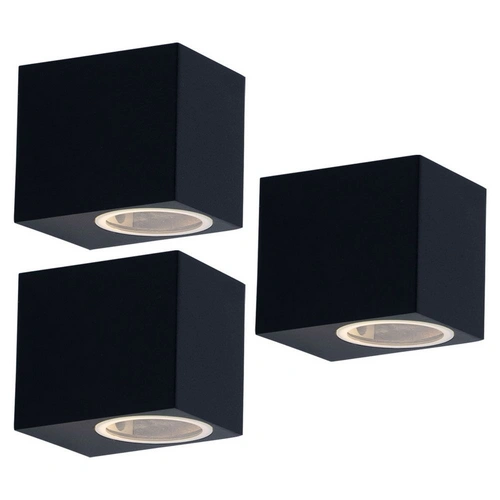 3er Set Außen Strahler Down Spot Lampen Fassaden Beleuchtung schwarz ALU Terrassen Wand Leuchten 3er Set Außen Strahler Down Spot Lampen Fassaden Beleuchtung schwarz ALU Terrassen Wand Leuchten