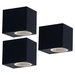3er Set Außen Strahler Down Spot Lampen Fassaden Beleuchtung schwarz ALU Terrassen Wand Leuchten 3er Set Außen Strahler Down Spot Lampen Fassaden Beleuchtung schwarz ALU Terrassen Wand Leuchten