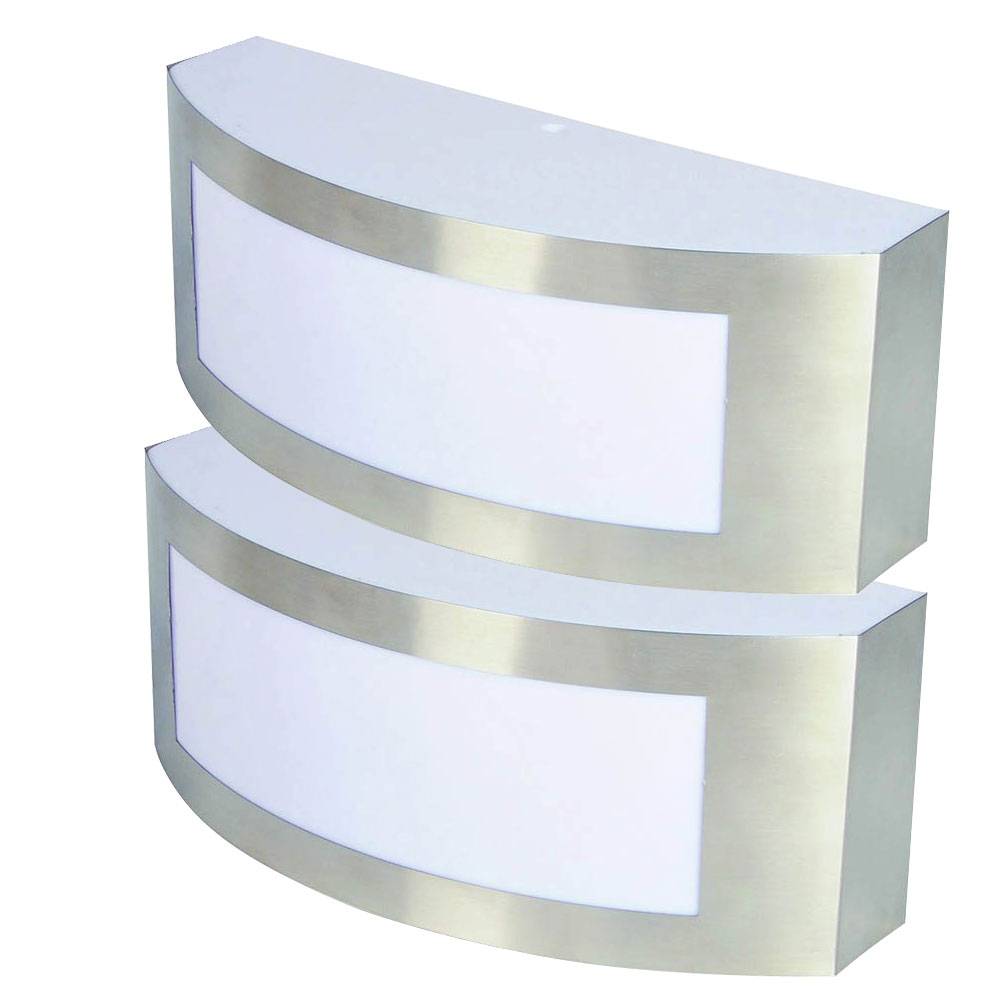 2er Set LED Außen Strahler RGB Fernbedienung Haustür Edelstahl Garten Lampen Wand Leuchten dimmbar