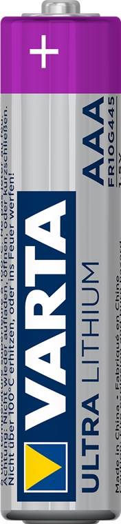 Varta Lithium Batterie AAA, Micro, FR03, 6103, Varta Ultra Lithium, 1,5V