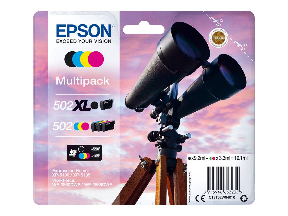 Epson 502/502XL Multipack - 4er-Pack - 19.1 ml