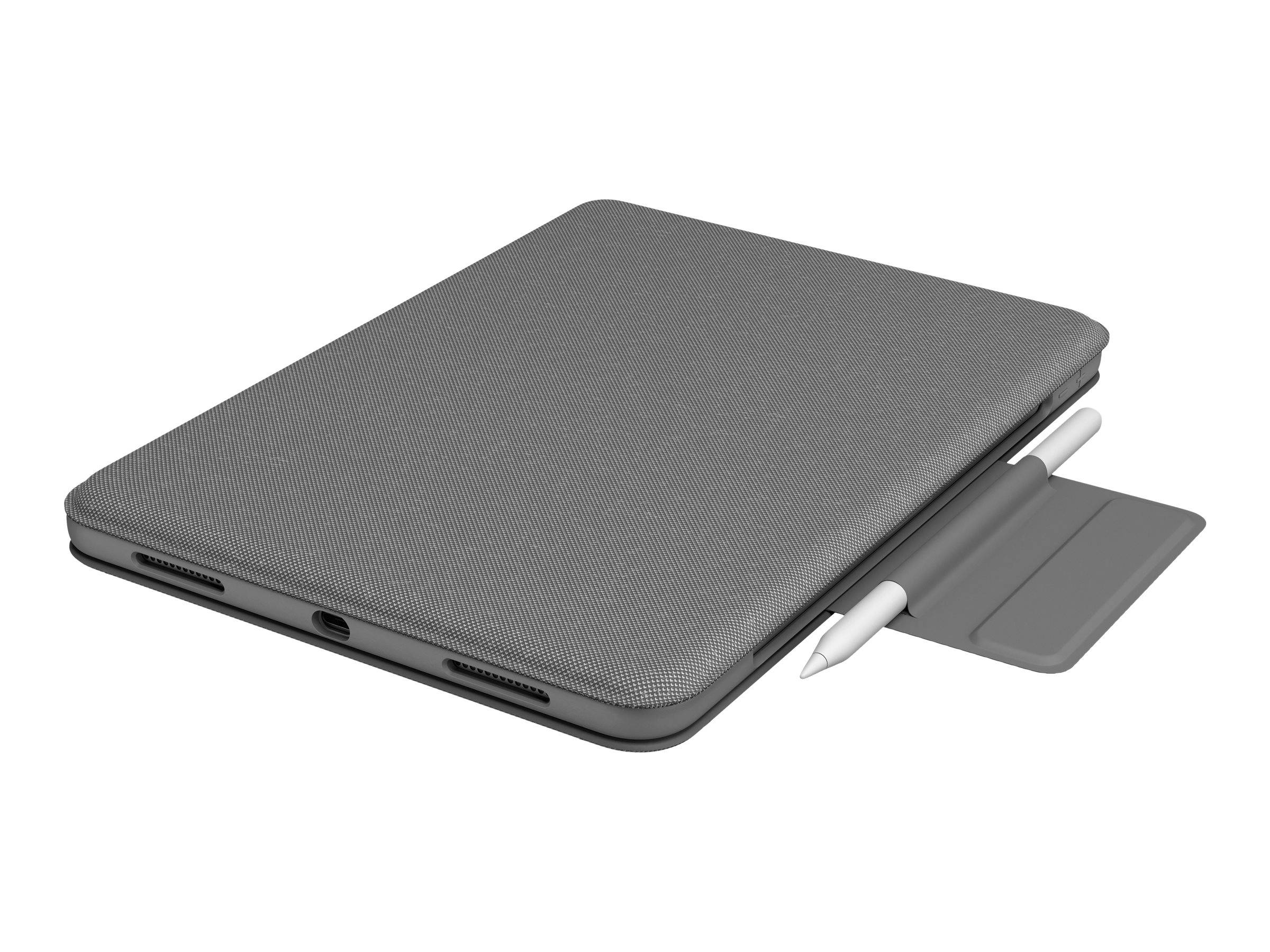 Logitech Folio Touch - Tastatur und Foliohülle - mit Trackpad - hinterleuchtet - Apple Smart connector - QWERTZ - Schwei