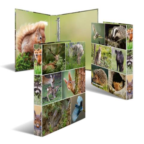 Ringbuch A4 Karton 4D Waldtiere
