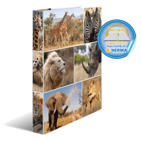 Ringbuch A4 Karton 2D Afrika Tiere