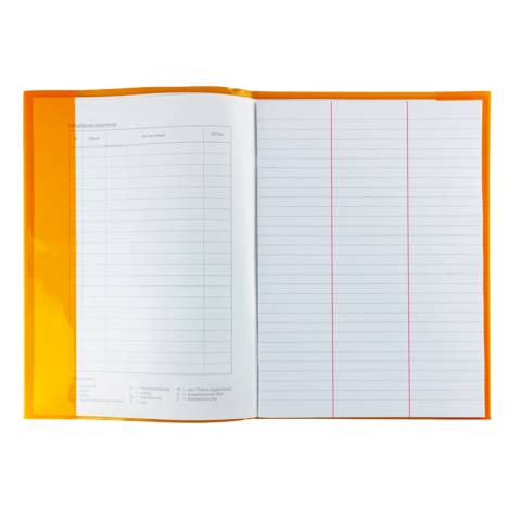 Heftschoner Transparent PLUS A4 orange