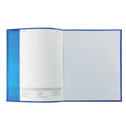 Heftschoner Transparent PLUS QUART blau