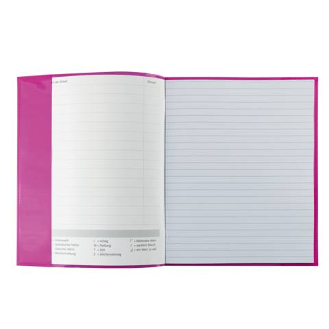 Heftschoner Transparent PLUS QUART pink