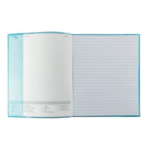 Heftschoner Transparent PLUS QUART türkis