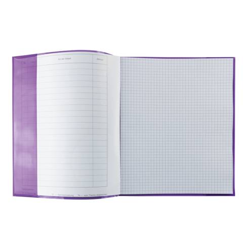 Heftschoner Transparent PLUS QUART violett