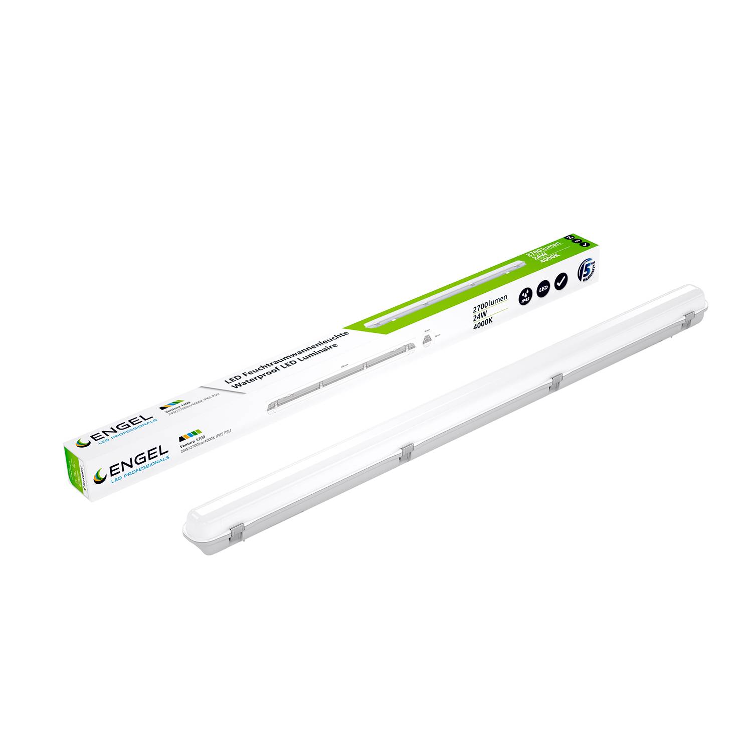 Engel Ventura 70cm LED-Feuchtraumwannenleuchte 12W 1600lm IP65