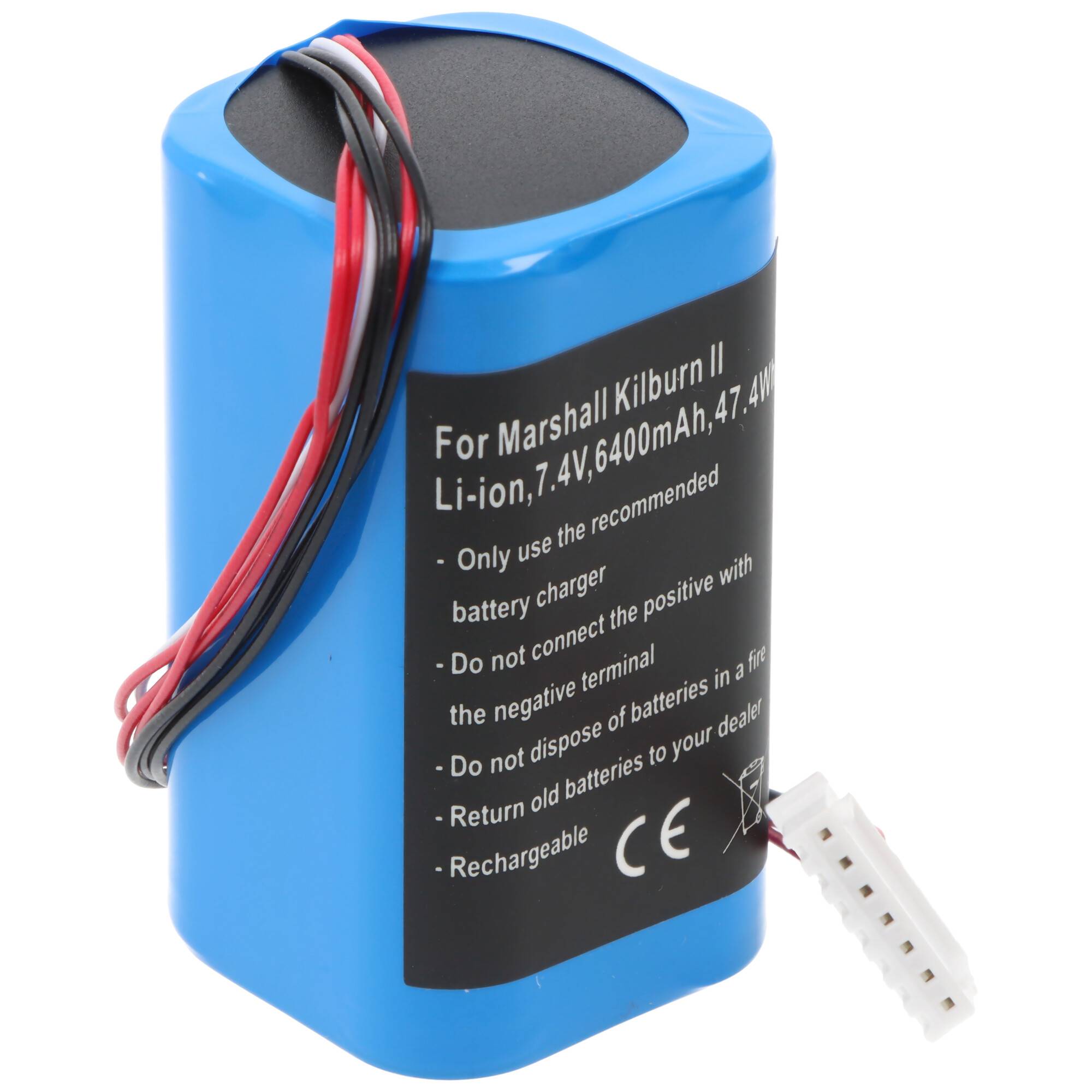 Akku passend für Marshall Kilburn II, Li-ion, 7,4V, 6400mAh, 47,4Wh