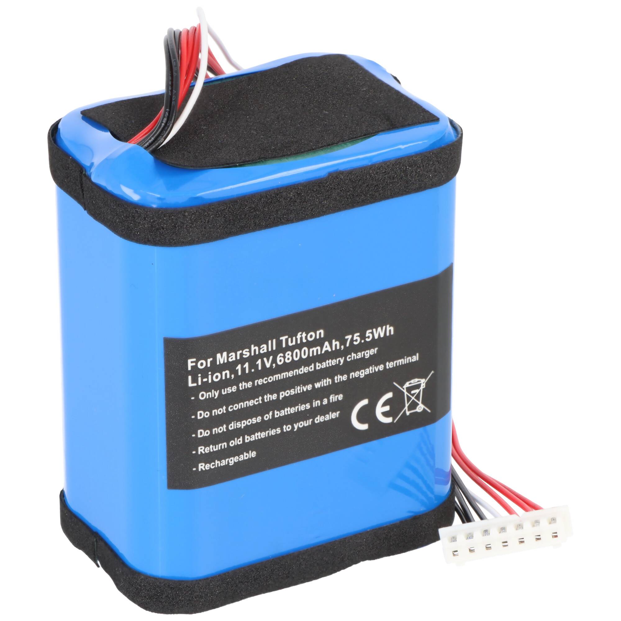 Akku passend für Marshall Tufton, Li-ion, 11,1V, 6800mAh, 75,5Wh