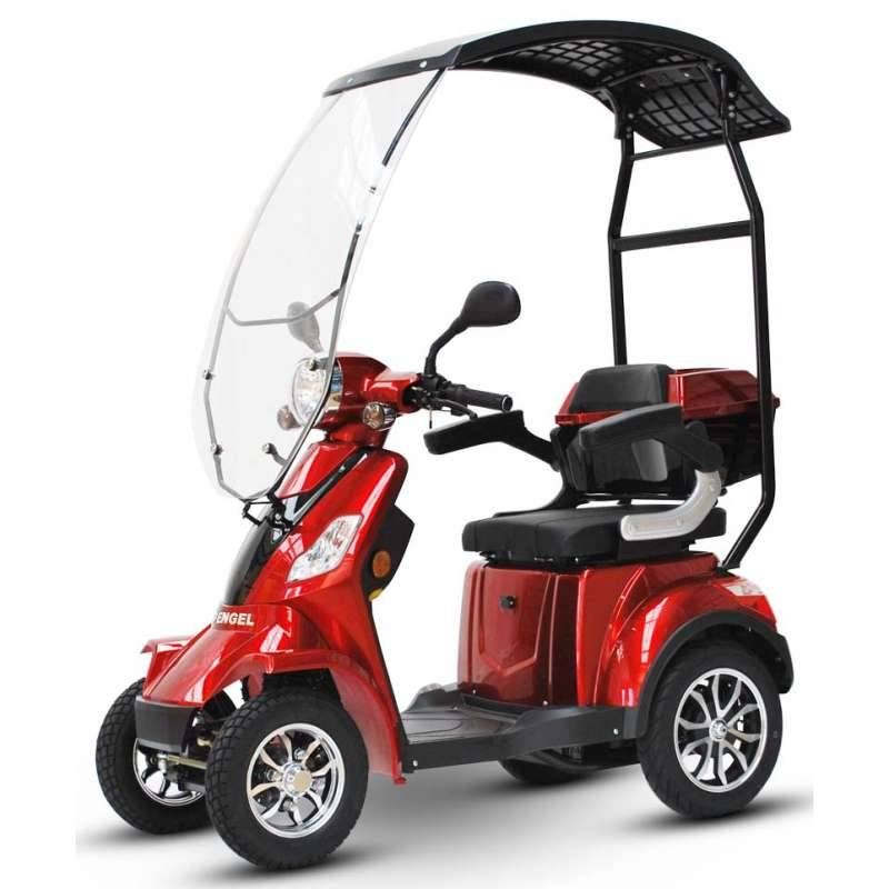 ECO ENGEL 510 Rot E-Scooter 4 Räder 25 km/h mit Dach Seniorenmobil