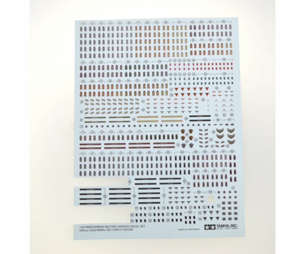 Modellbau Tamiya 300012641 1:35 WWII Dekor Deutsche Abzeichen Vol.2