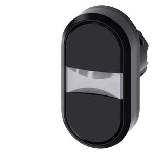 Schwarzer ovaler Wandsensor oder Leuchte mit klarem gewölbtem Mittelfenster auf weißem Hintergrund.