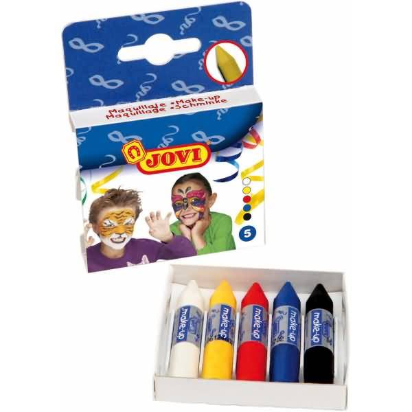 Fasching-Schminke Schminkstifte Etui VE=5 Farben