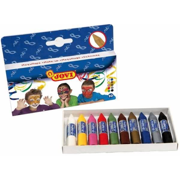 Fasching-Schminke Schminkstifte Etui VE=10 Farben