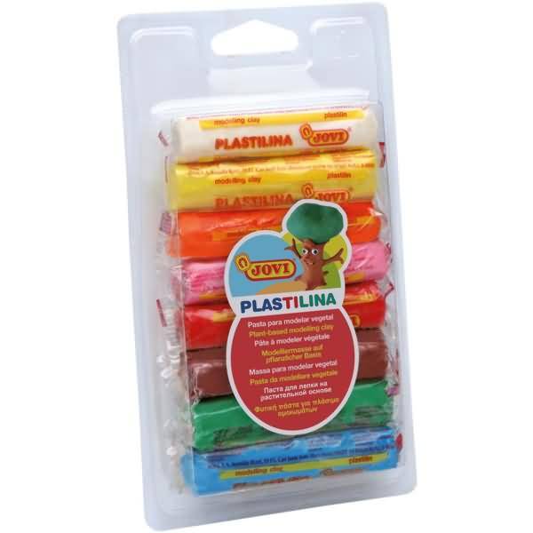 Plastilina Knete VE=8 Farben a 15g Blister