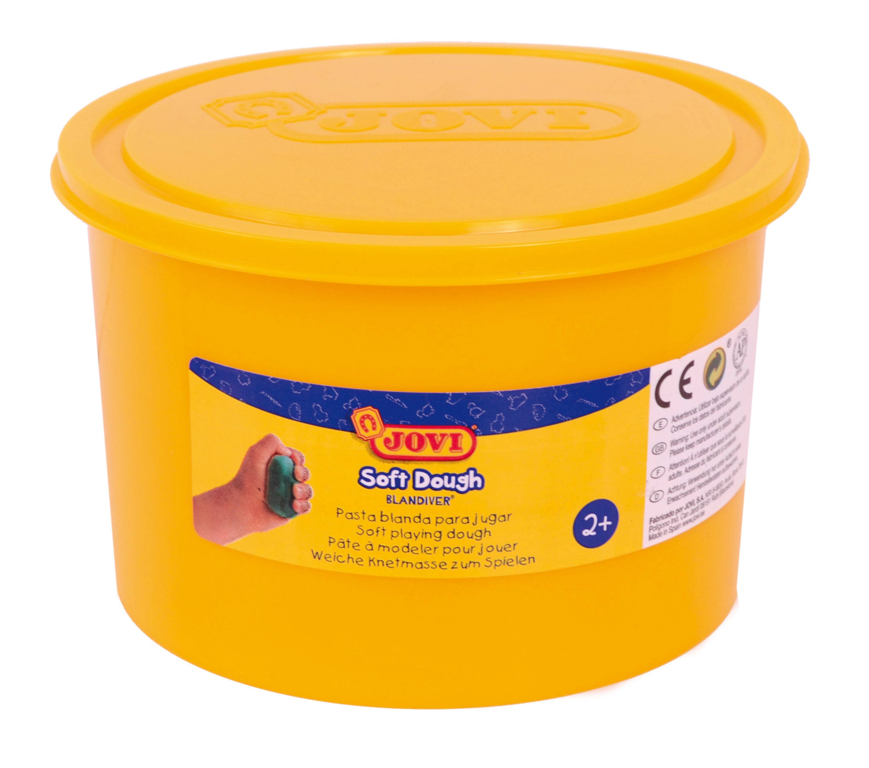 Wachsknete Knetmasse Jovi Soft Dough Blandiver gelb, 460 g Dose