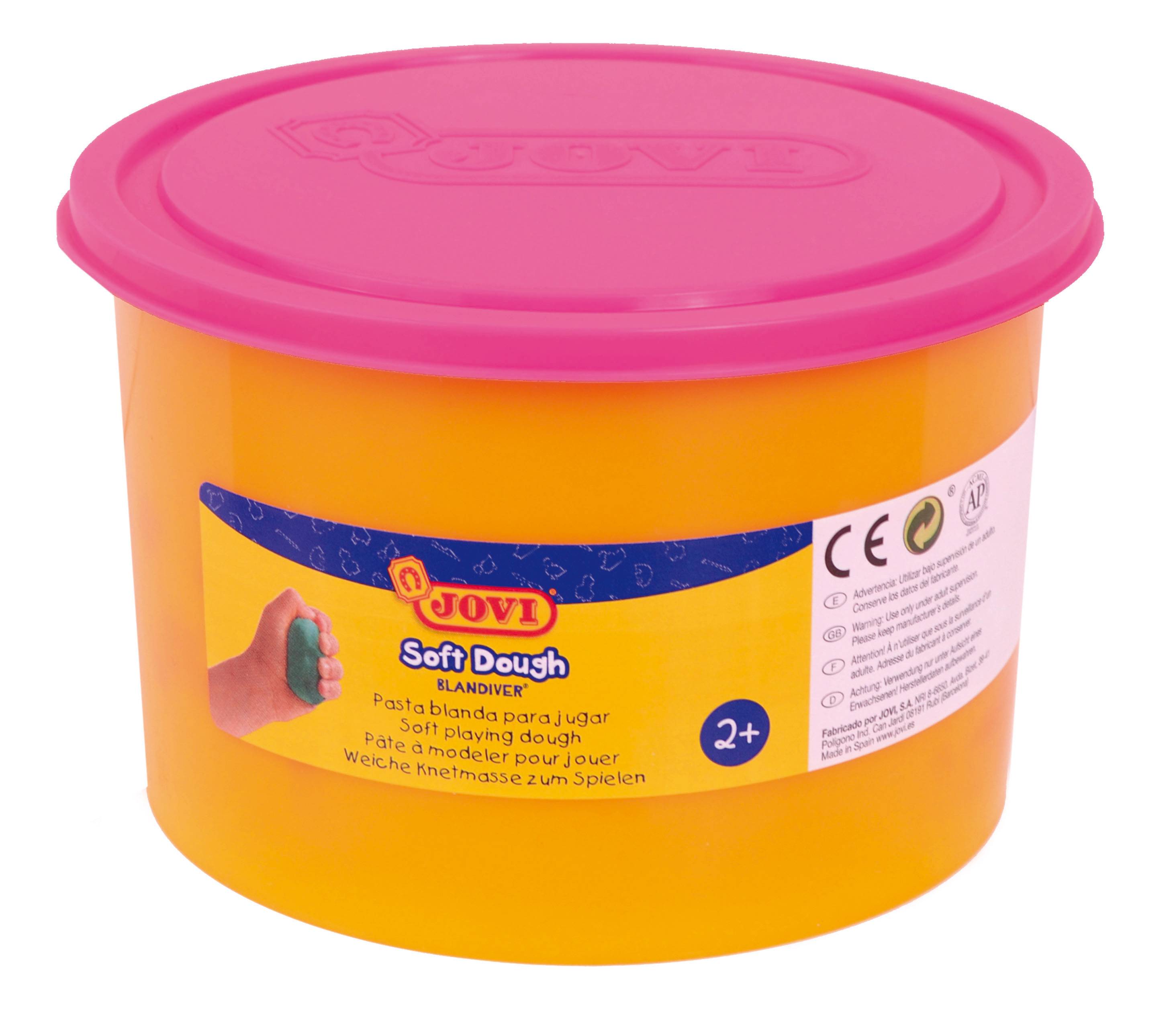 Wachsknete Knetmasse Jovi Soft Dough Blandiver gelb, 460 g Dose