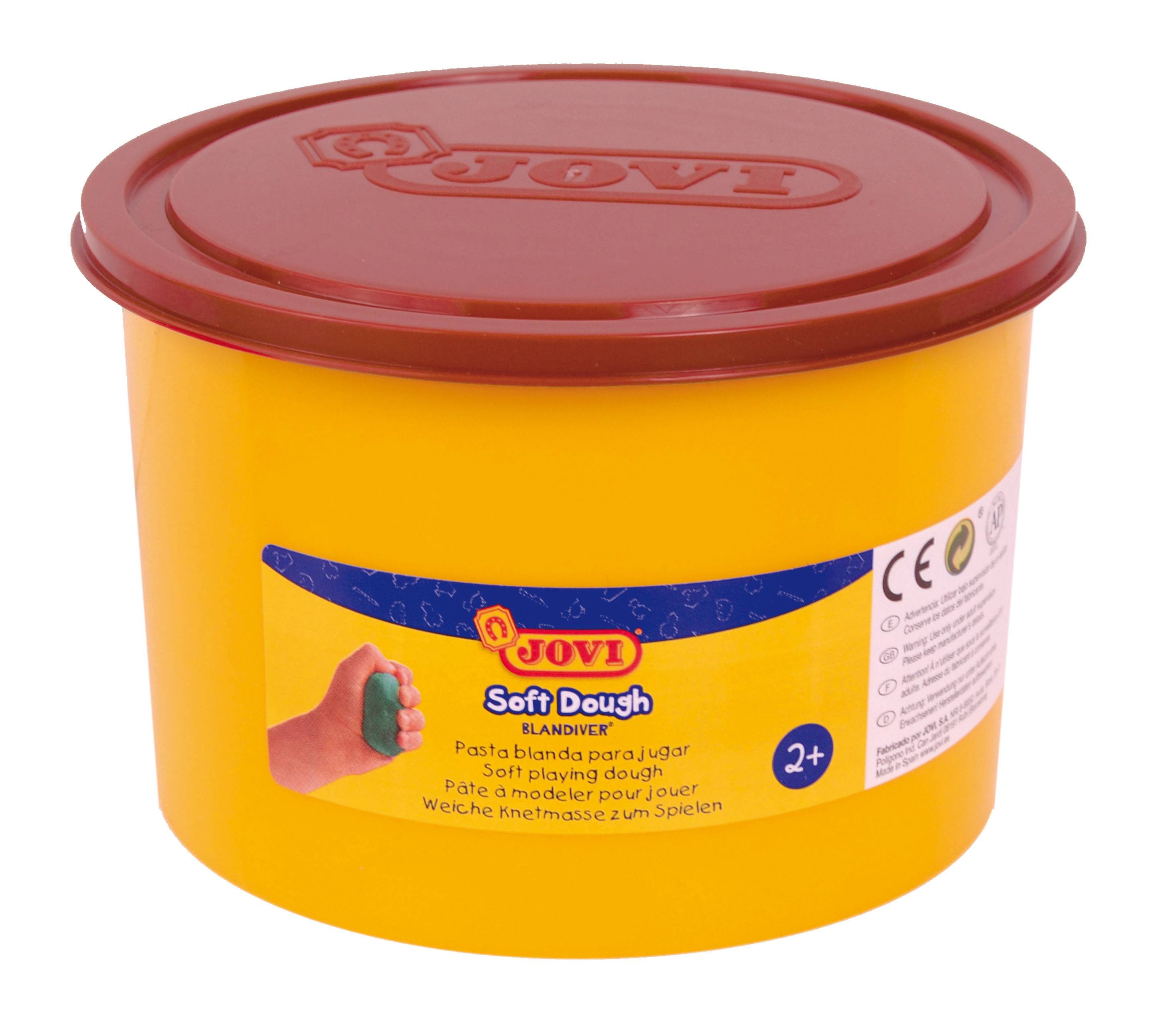 Wachsknete, Knetmasse Jovi Soft Dough Blandiver braun, 460 g Dose