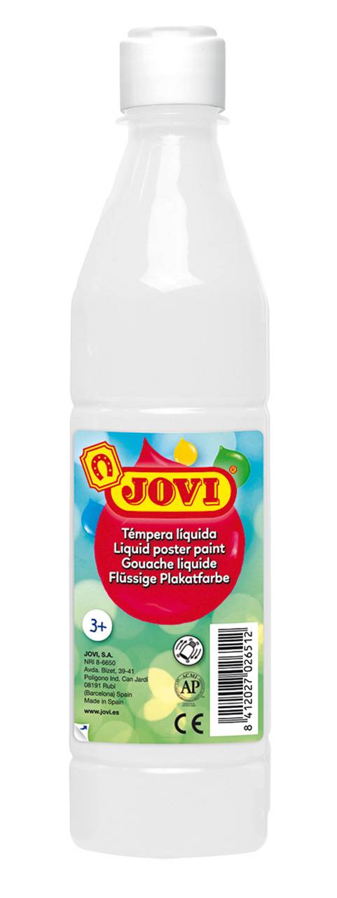 Plakatfarbe Jovi flüssige Temperafarbe 500 ml Flasche weiß