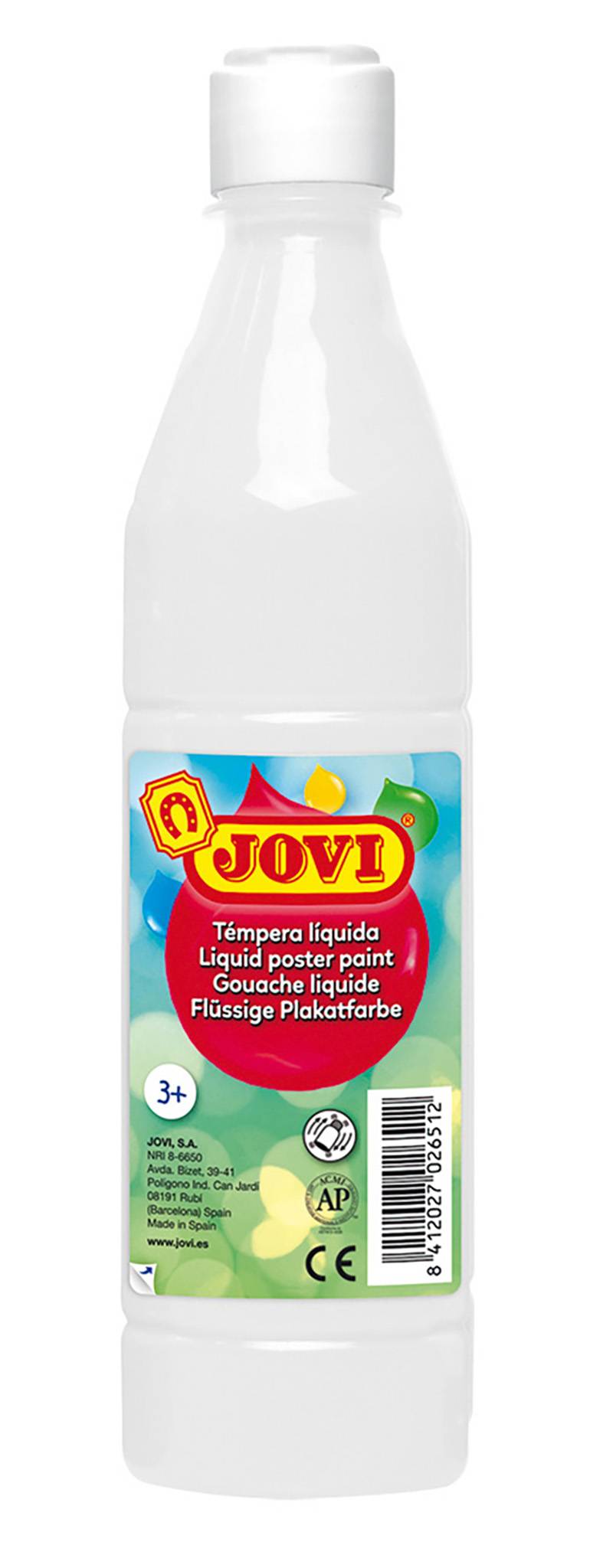 Plakatfarbe Jovi flüssige Temperafarbe 500 ml Flasche weiß