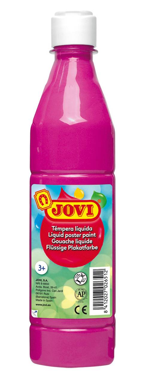Plakatfarbe Jovi Flüssige Temperafarbe magenta, 500 ml Flasche