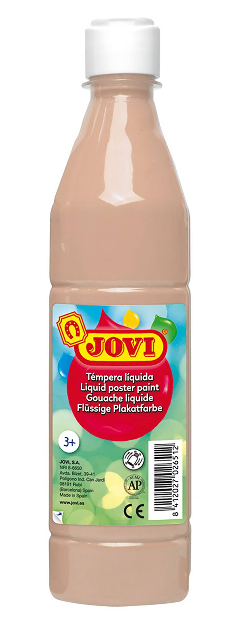 Plakatfarbe Jovi Flüssige Temperafarbe hautfarben, 500 ml Flasche