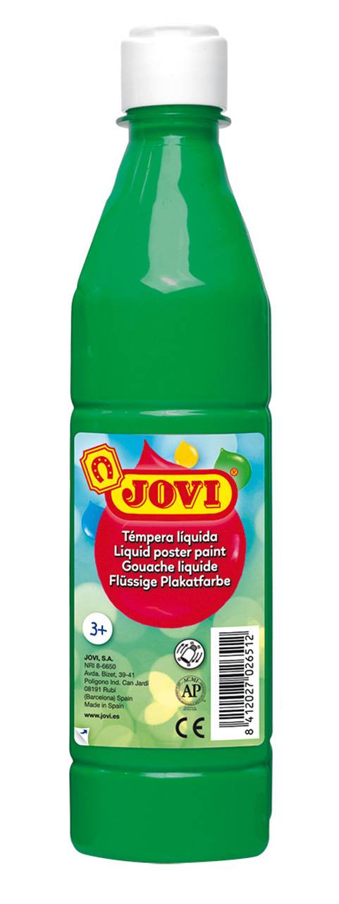 Plakatfarbe Jovi Flüssige Temperafarbe mittelgrün in 500 ml Flasche