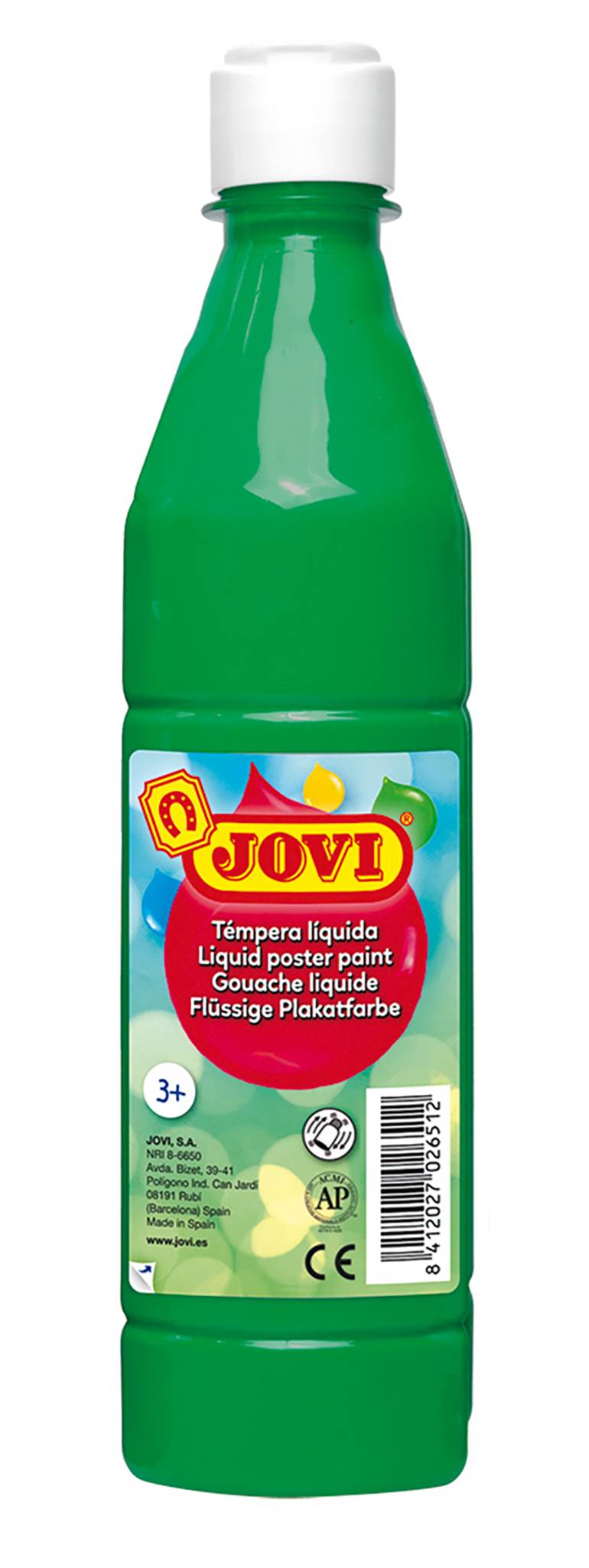 Plakatfarbe Jovi Flüssige Temperafarbe mittelgrün in 500 ml Flasche