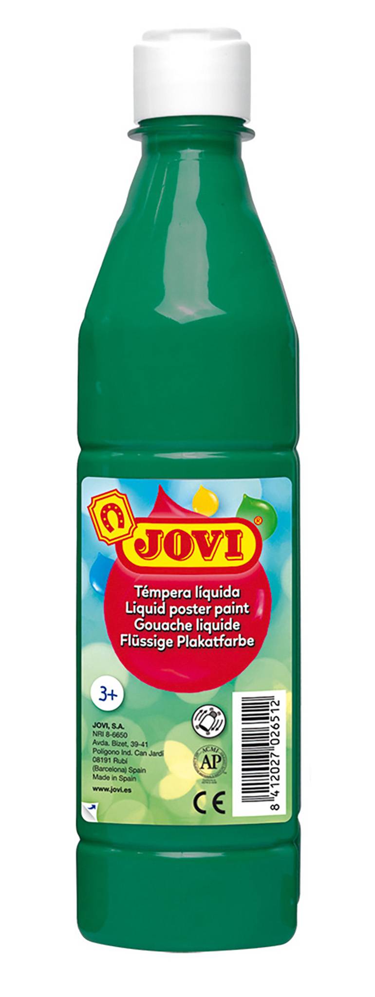 Plakatfarbe Jovi Flüssige Temperafarbe dunkelgrün in 500 ml Flasche