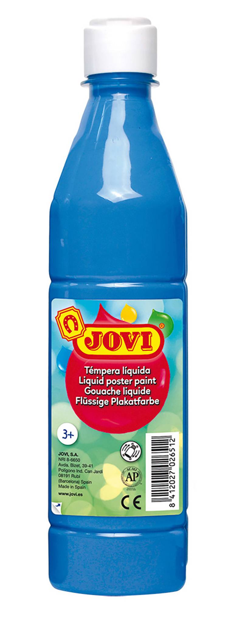 Plakatfarbe Jovi Flüssige Temperafarbe cyanblau in 500 ml Flasche