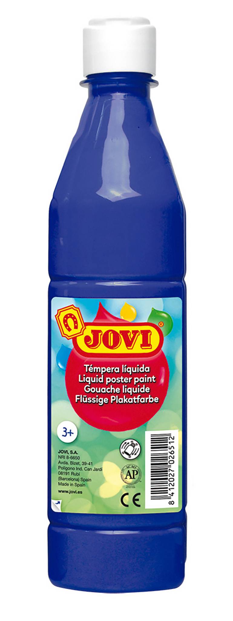 Plakatfarbe Jovi Flüssige Temperafarbe ultrablau in 500 ml Flasche