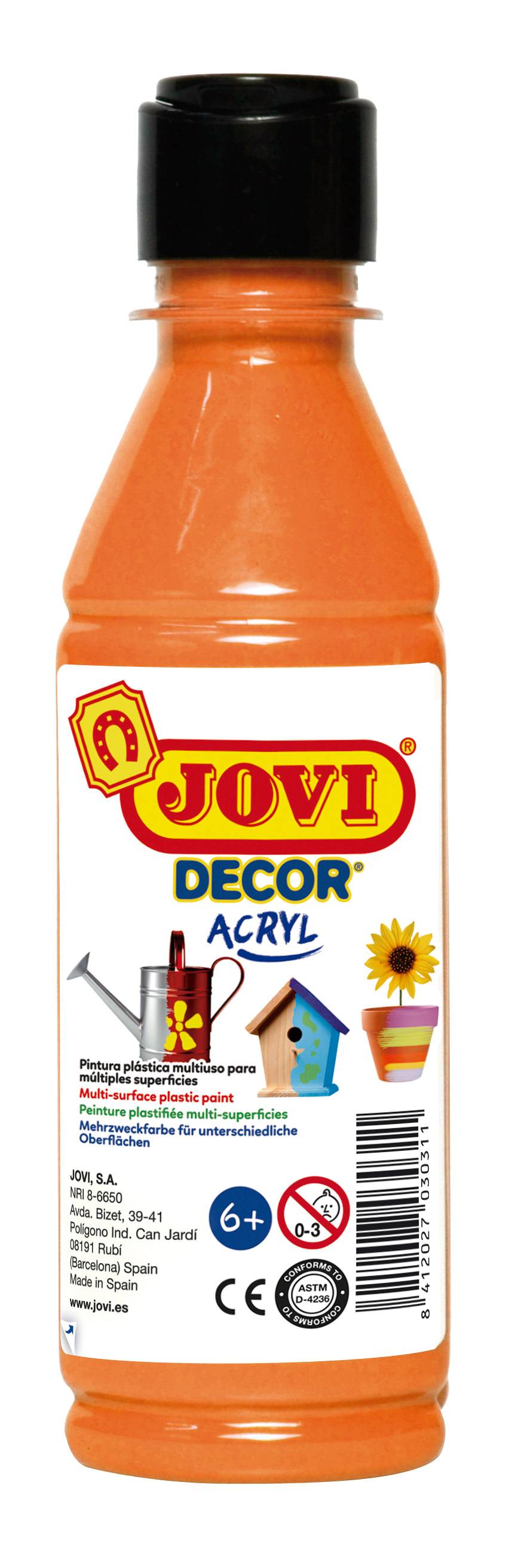 Acrylfarbe Jovidecor orange, 250 ml in Flasche