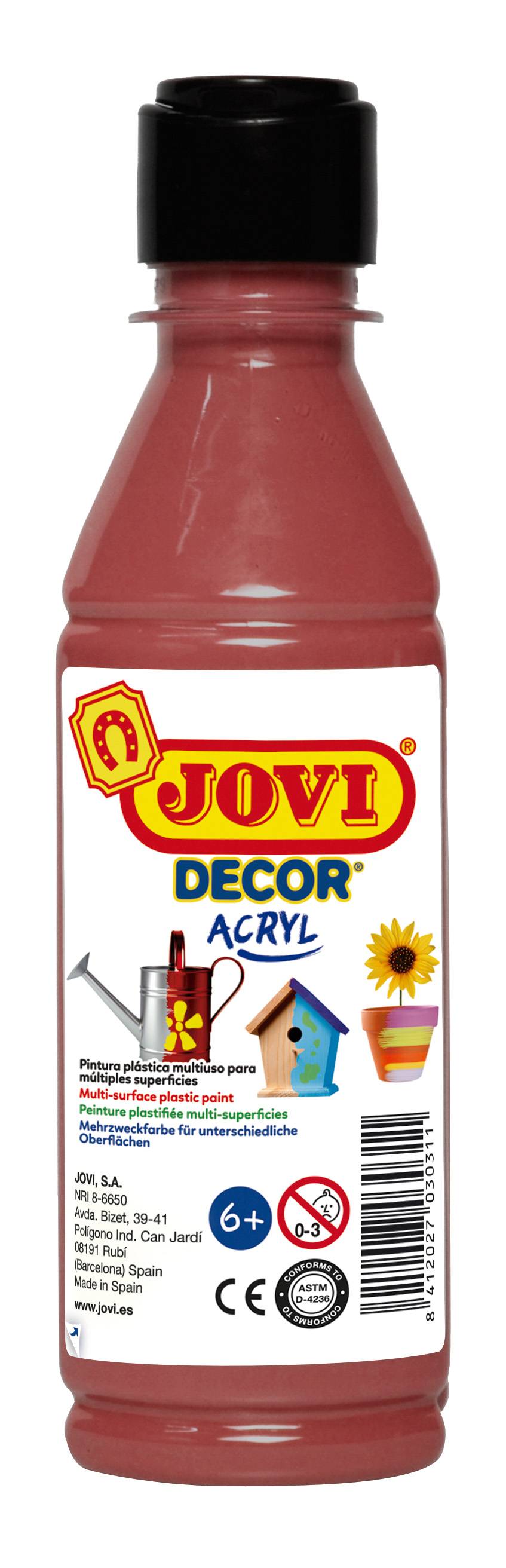 Acrylfarbe Jovidecor braun, 250 ml Flasche